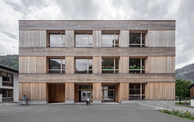 Austria: Escuela primaria en Au - Bernardo Bader Architekten