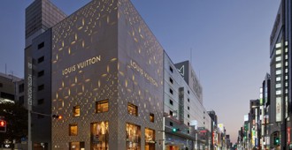Japón: Fachada Louis Vuitton Ginza, Tokio - Jun Aoki & Associates